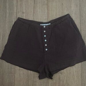 Zara shorts in a chocolate brown color